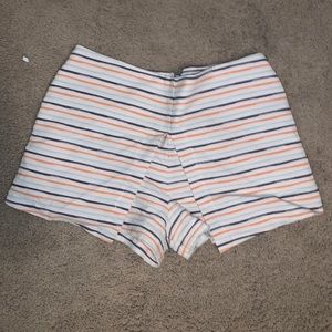 Multi colored striped shorts